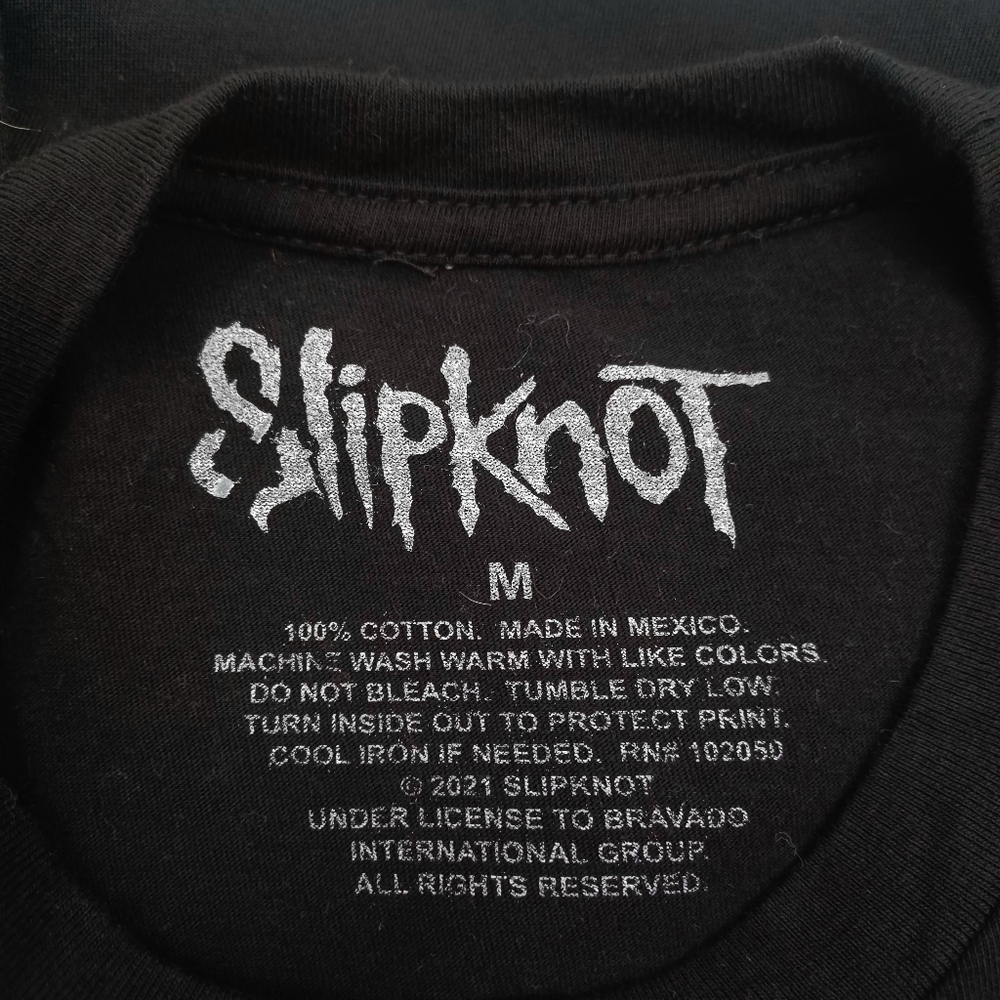 Slipnot Graphic Print T-Shirt Medium Black -Short Sleeve -Tagless - Picture 6 of 10